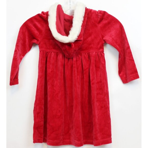 NWT 2008 Gymboree Winter Snowflake Red Velour Santa Dress Hood sz 5 Long Sleeve - Picture 4 of 5
